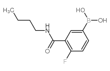 3-(N-BUTYLCARBAMOYL)-4-FLUOROBENZENEBORONIC ACID structure