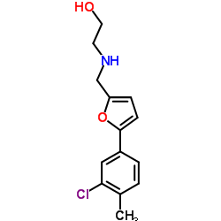 2-({[5-(3-Chloro-4-methylphenyl)-2-furyl]methyl}amino)ethanol结构式