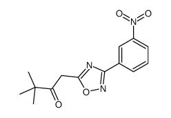 3,3-dimethyl-1-[3-(3-nitrophenyl)-1,2,4-oxadiazol-5-yl]butan-2-one结构式