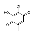 2-chloro-3-hydroxy-5-methylcyclohexa-2,5-diene-1,4-dione结构式