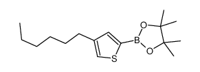 3-Hexyl-5-thiopheneboronic acid pinacol ester Structure