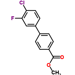 METHYL 4'-CHLORO-3'-FLUORO[1,1'-BIPHENYL]-4-CARBOXYLATE Structure