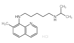 N-(7-methylquinolin-8-yl)-N-propan-2-yl-pentane-1,5-diamine structure