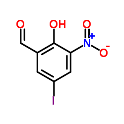 2-HYDROXY-5-IODO-3-NITRO-BENZALDEHYDE Structure