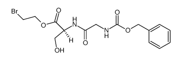 N-Benzyloxycarbonyl-glycyl-L-serin-2-bromethylester结构式