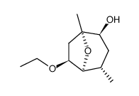 (1S,2S,4S,5S,6S)-6-Ethoxy-1,4-dimethyl-8-oxa-bicyclo[3.2.1]octan-2-ol结构式