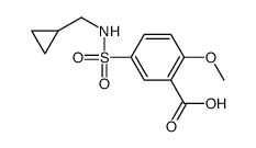 5-(cyclopropylmethylsulfamoyl)-2-methoxybenzoic acid Structure