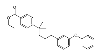 ethyl 4-[2-methyl-5-(3-phenoxyphenyl)pentan-2-yl]benzoate结构式