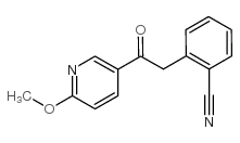 2-METHOXY-5-(2-CYANOPHENYLACETYL)PYRIDINE结构式