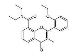 2'-ethoxy-3-methylflavone-8-carboxylic acid N,N-diethylamide结构式