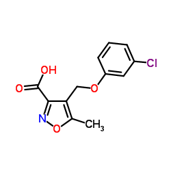 4-[(3-Chlorophenoxy)methyl]-5-methyl-1,2-oxazole-3-carboxylic acid Structure