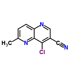4-Chloro-6-methyl-1,5-naphthyridine-3-carbonitrile结构式