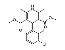 4-(3-Chloro-2-fluoro-phenyl)-2,6-dimethyl-1,4-dihydro-pyridine-3,5-dicarboxylic acid dimethyl ester结构式