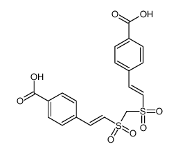 4-[2-[2-(4-carboxyphenyl)ethenylsulfonylmethylsulfonyl]ethenyl]benzoic acid结构式