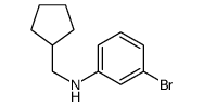 3-bromo-N-(cyclopentylmethyl)aniline结构式