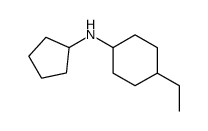 N-cyclopentyl-4-ethylcyclohexan-1-amine结构式