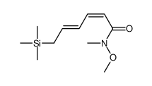 N-methoxy-N-methyl-6-trimethylsilylhexa-2,4-dienamide结构式