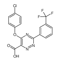 5-(4-chlorophenoxy)-3-[3-(trifluoromethyl)phenyl]-1,2,4-triazine-6-carboxylic acid Structure