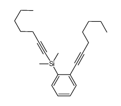 hept-1-ynyl[2-(hept-1-ynyl)phenyl]dimethylsilane Structure