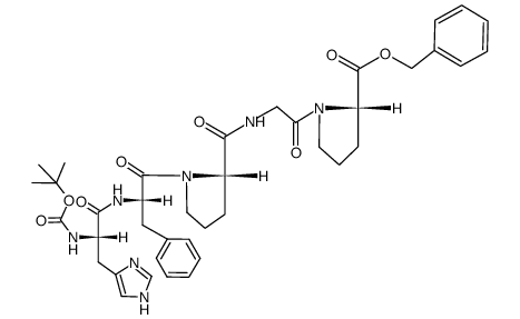 Boc-His-Phe-Pro-Gly-Pro-OBzl Structure