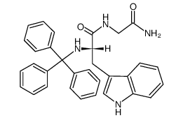 N-trityl-tryptophyl-glycine amide Structure