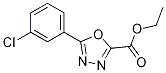 5-(3-Chloro-phenyl)-[1,3,4]oxadiazole-2-carboxylic acid ethyl ester结构式