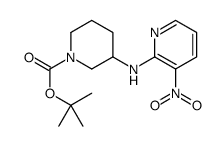 3-(3-Nitro-pyridin-2-ylamino)-piperidine-1-carboxylicacidtert-butylester Structure
