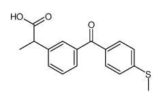 2-[3-[4-(methylthio)benzoyl]phenyl]propionic acid Structure