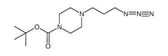 4-(3-azido-propyl)-piperazine-1-carboxylic acid tert-butyl ester Structure