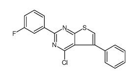 Thieno[2,3-d]pyrimidine, 4-chloro-2-(3-fluorophenyl)-5-phenyl结构式