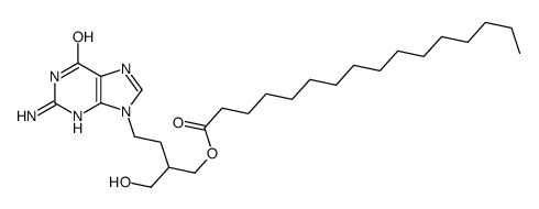 [4-(2-amino-6-oxo-3H-purin-9-yl)-2-(hydroxymethyl)butyl] hexadecanoate Structure