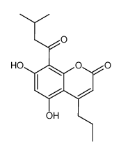 5,7-dihydroxy-8-(3-methylbutyryl)-4-propylcoumarin Structure