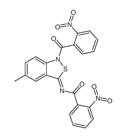 N-[5-Methyl-1-(2-nitro-benzoyl)-1H-benzo[c]isothiazol-(3Z)-ylidene]-2-nitro-benzamide Structure