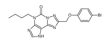8-[(4-bromophenoxy)methyl]-4-butyl-1,4-dihydro-5H-[1,2,4]triazolo[5,1-i]purin-5-one结构式