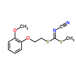 [2-(2-Methoxyphenoxy)ethyl]methyl-cyanocarbonimidodithioate structure