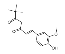 (E)-1-(4-hydroxy-3-methoxyphenyl)-6,6-dimethyl-hept-1-ene-3,5-dione Structure