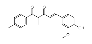 5-(4-hydroxy-3-methoxyphenyl)-2-methyl-1-p-tolyl-pent-4-ene-1,3-dione Structure