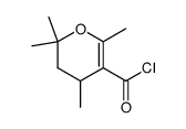 2H-Pyran-5-carbonyl chloride, 3,4-dihydro-2,2,4,6-tetramethyl- (6CI) Structure