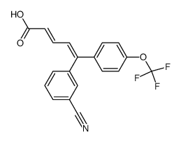 (2E,4Z)-5- (3-Cyanophenyl)-5- [4-(trifluoromethoxy)phenyl]-2,4-pentadienoic acid结构式