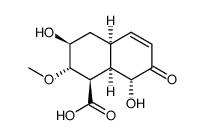 (+-)-3t,8c-dihydroxy-2c-methoxy-7-oxo-(4ar,8ac)-1,2,3,4,4a,7,8,8a-octahydro-[1t]naphthoic acid结构式