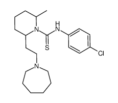 1-(4-Chlor-phenylthiocarbamoyl)-2-<2-(1-aza-cycloheptyl)-ethyl>-6-methyl-piperidin结构式