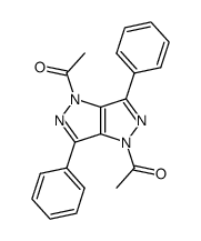 1,4-diacetyl-3,6-diphenyl-1,4-dihydro-pyrazolo[4,3-c]pyrazole结构式