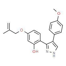 2-[4-(4-methoxyphenyl)-1H-pyrazol-3-yl]-5-[(2-methylprop-2-en-1-yl)oxy]phenol结构式