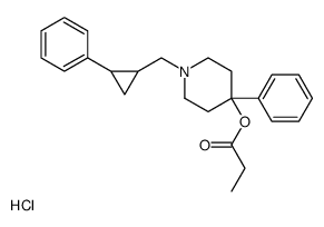 [4-phenyl-1-[[(1R,2R)-2-phenylcyclopropyl]methyl]piperidin-4-yl] propanoate,hydrochloride Structure