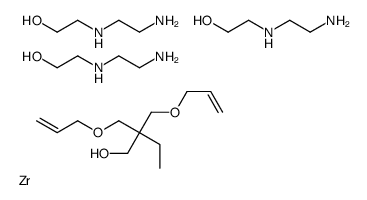 Zirconium, tris2-(2-aminoethyl)aminoethanolato-.kappa.O2,2-bis(2-propenyloxy-.kappa.O)methyl-1-butanolato-.kappa.O-, (OC-6-22)- Structure