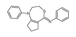 N-[(5E)-1-Phenyl-1,2,3,6,7,8-hexahydro-5H-cyclopenta[e][1,4]thiazepin- 5-ylidene]aniline结构式