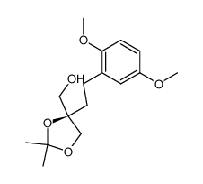 (+)-(2R)-4-(2,5-dimethoxyphenyl)-2-(hydroxymethyl)-2,2'-O-isopropylidenebutane-1,2-diol Structure