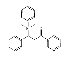 3-(dimethyl(phenyl)stannyl)-1,3-diphenylpropan-1-one Structure