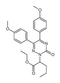 ethyl 2-[5,6-bis(4-methoxyphenyl)-3-oxo-1,2,4-triazin-2-yl]pentanoate结构式