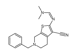 N'-(6-benzyl-3-cyano-5,7-dihydro-4H-thieno[2,3-c]pyridin-2-yl)-N,N-dimethylmethanimidamide结构式